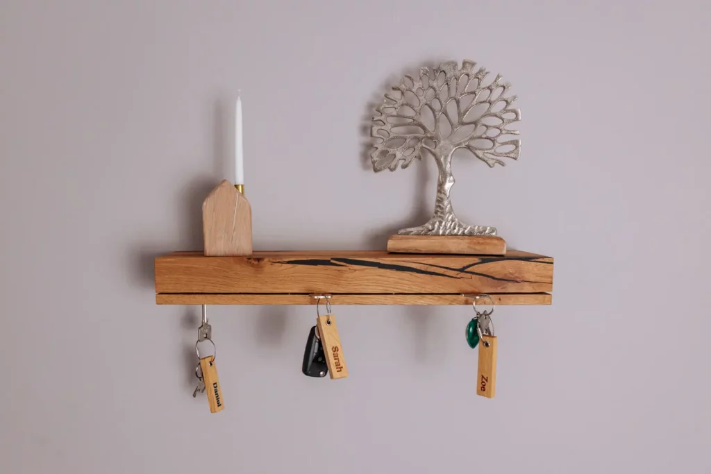 Schlüsselbrett Eiche Flur Holz Massivholz